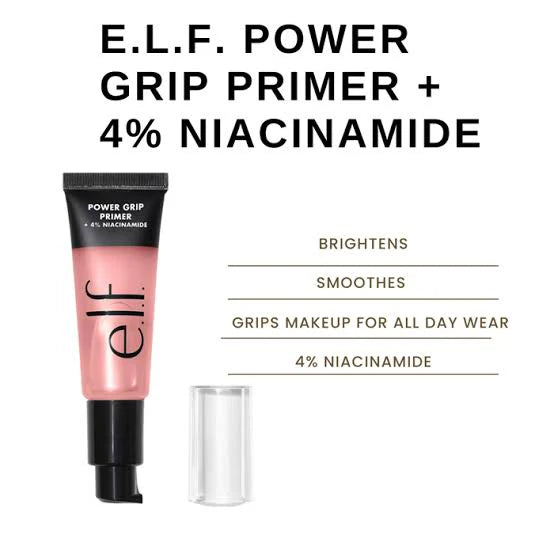 Power Grip Primer with 4% Niacinamide (Pink) – e.l.f. Cosmetics