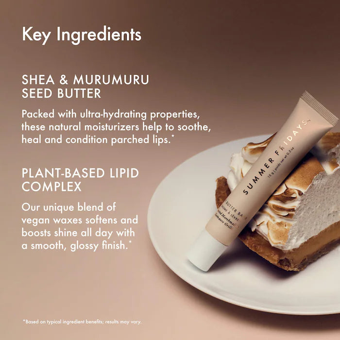 Lip Butter Balm Treatment for Hydration + Nourishing Shine - TOASTED MARSHMALLOW - Summer Fridays
