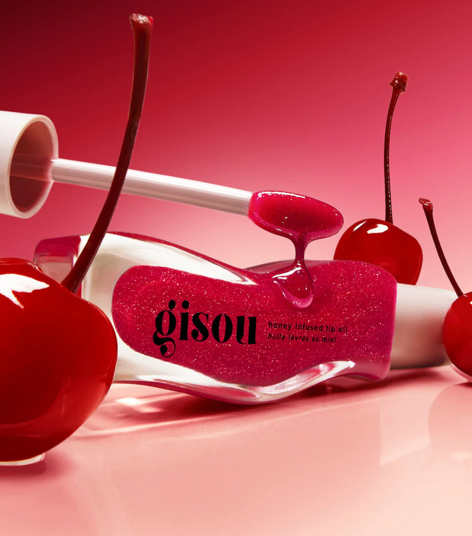 Honey Infused Hydrating Lip Oil - Cherry On The Cake - Gisou