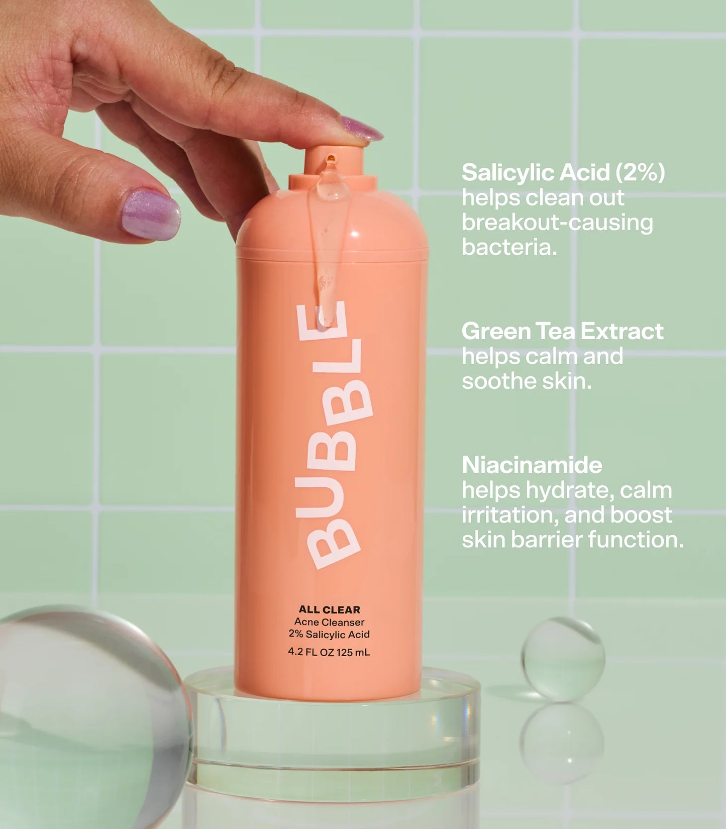 All Clear Acne Cleanser 2% Salicylic Acid - Bubble skincare