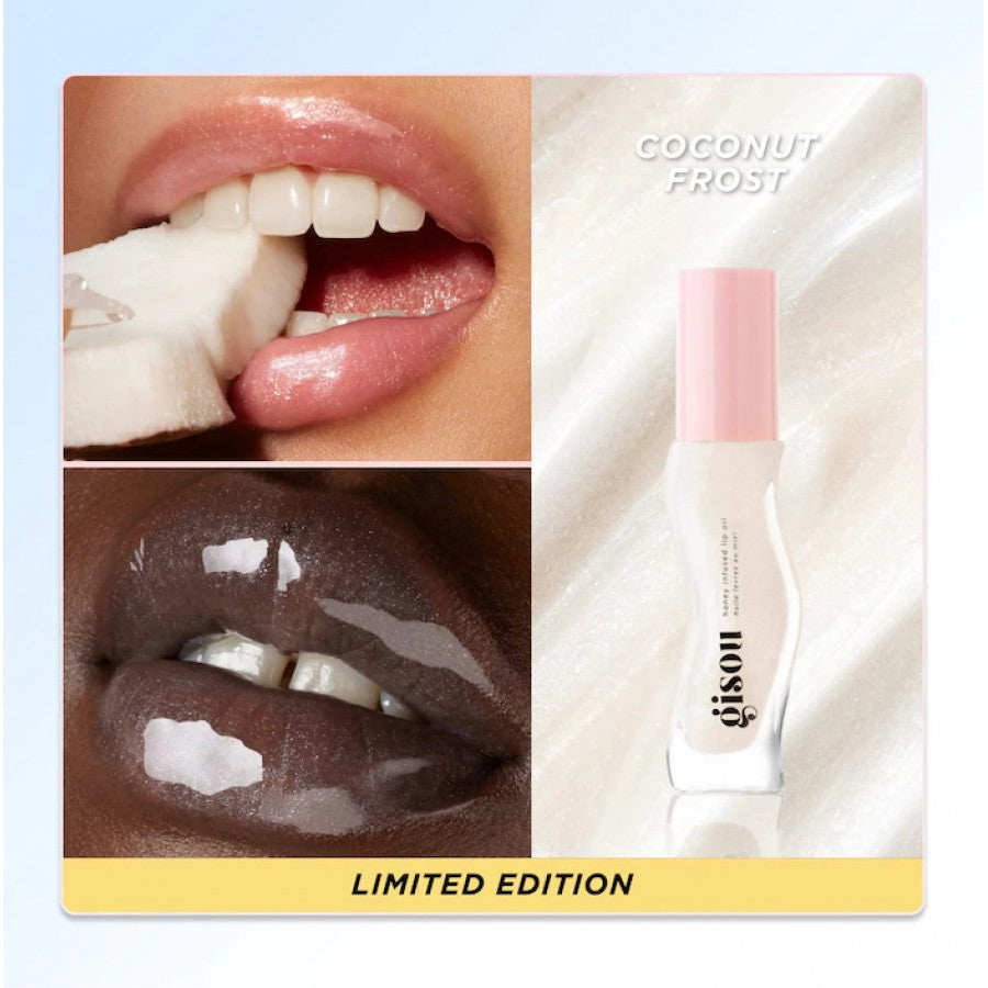 Honey Infused Hydrating Lip Oil - Coconut Frost - Gisou