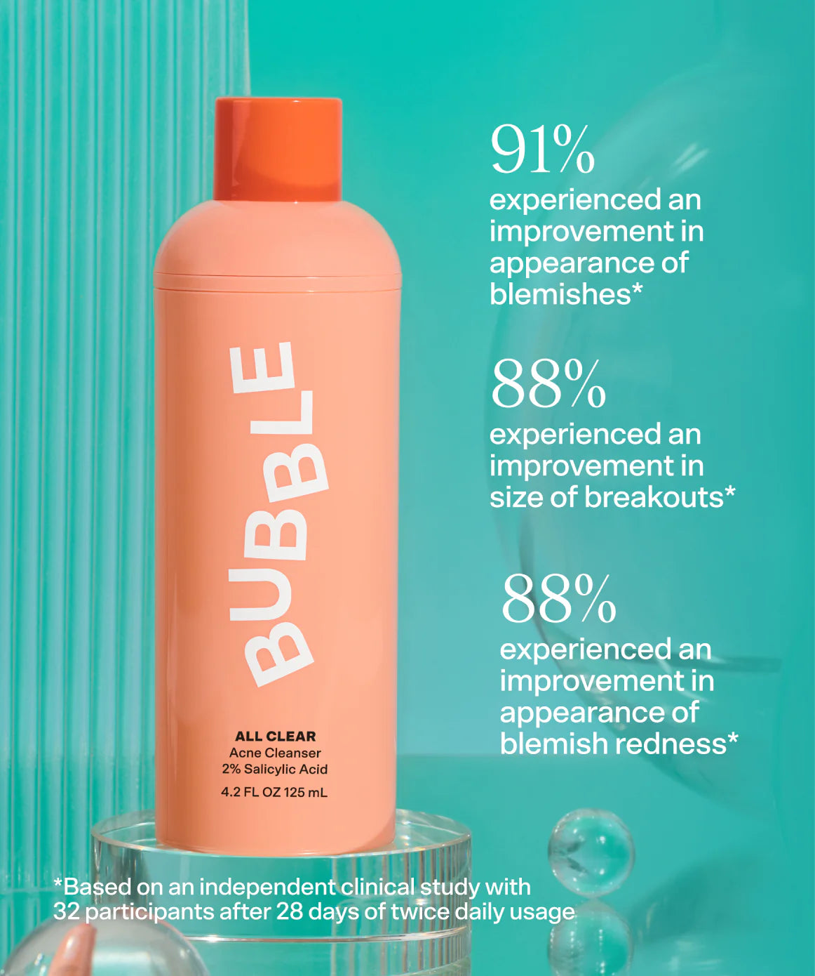 All Clear Acne Cleanser 2% Salicylic Acid - Bubble skincare