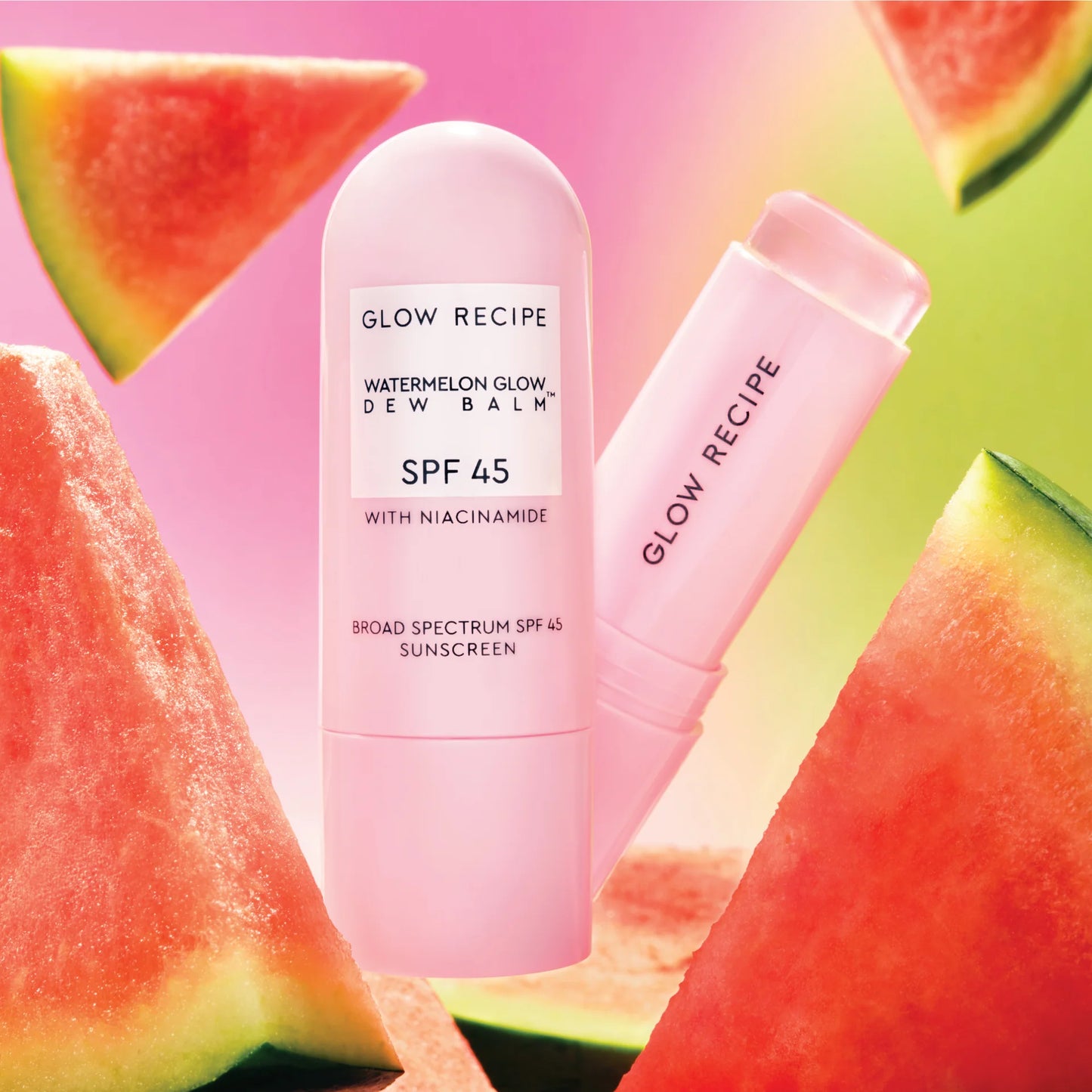 Watermelon Glow Niacinamide Dew Balm Face Sunscreen Stick SPF 45 - Glow Recipe