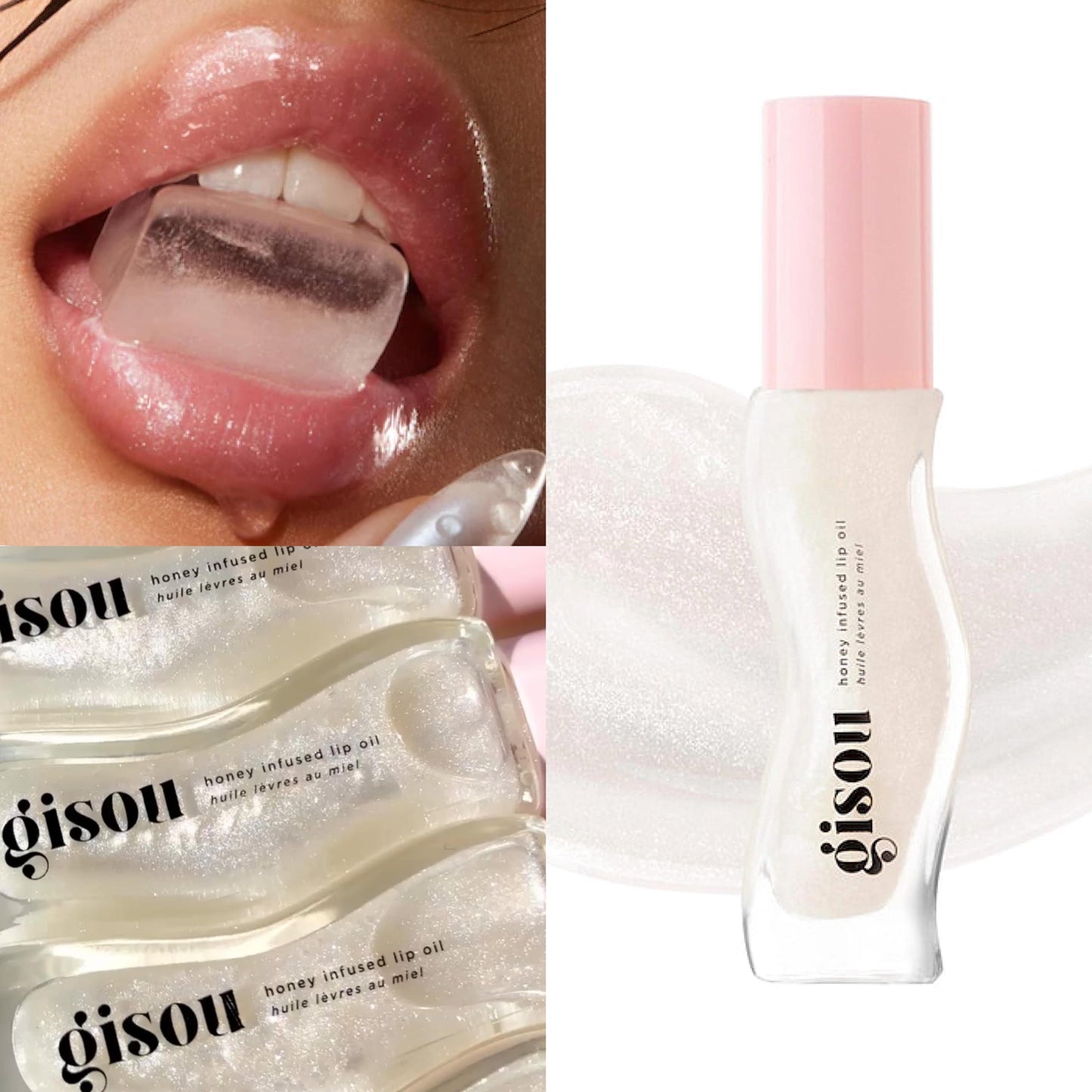 Honey Infused Hydrating Lip Oil - Coconut Frost - Gisou