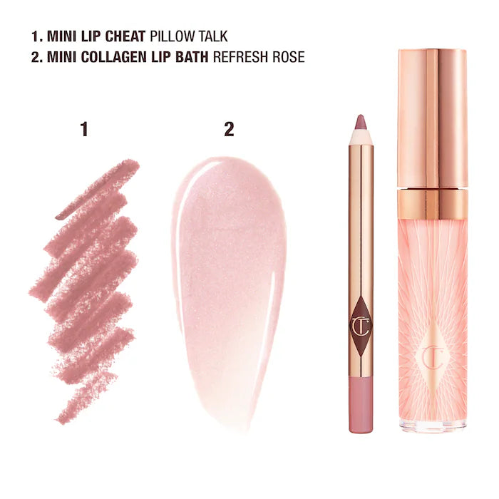 Mini Glossy Pink Lip Gloss + Lip Liner Set - Charlotte Tilbury