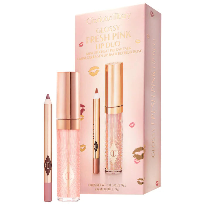 Mini Glossy Pink Lip Gloss + Lip Liner Set - Charlotte Tilbury