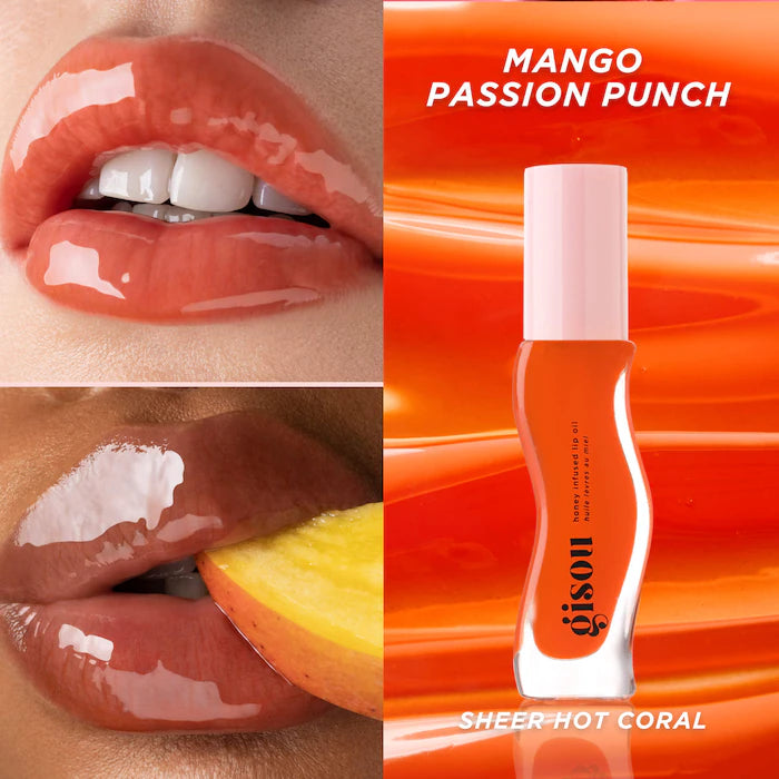 Honey Infused Hydrating Lip Oil - Mango Passion Punch - Gisou