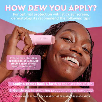 Watermelon Glow Niacinamide Dew Balm Face Sunscreen Stick SPF 45 - Glow Recipe