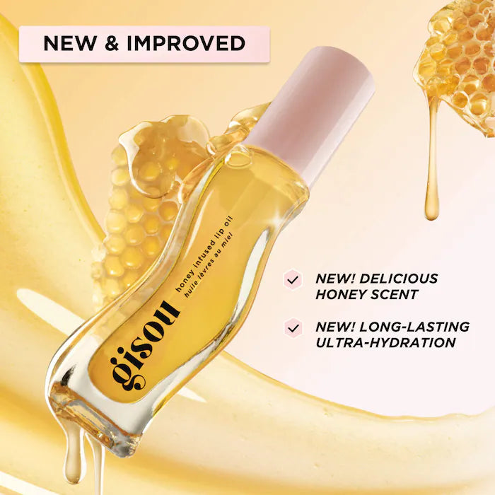 Honey Infused Hydrating Lip Oil - Honey Glow - Gisou