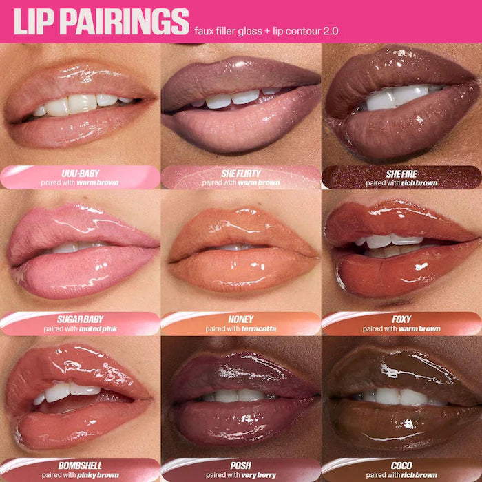 Faux Filler Shiny Non-Sticky Lip Gloss - Huda Beauty