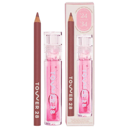 Line + Shine Lip Pencil and Lip Gloss Gift Set - Tower 28