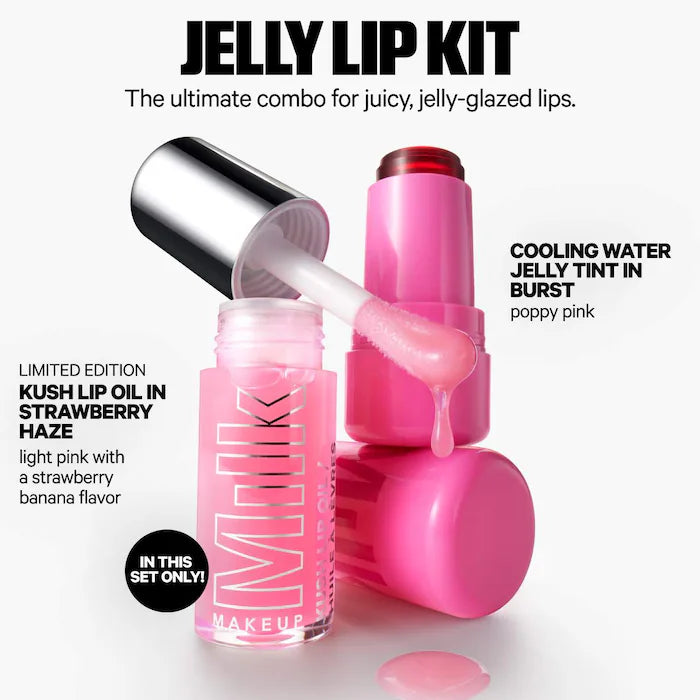 The Jelly Lip Kit: Lip + Cheek Stain & Lip Oil Duo - Milk Makeup
