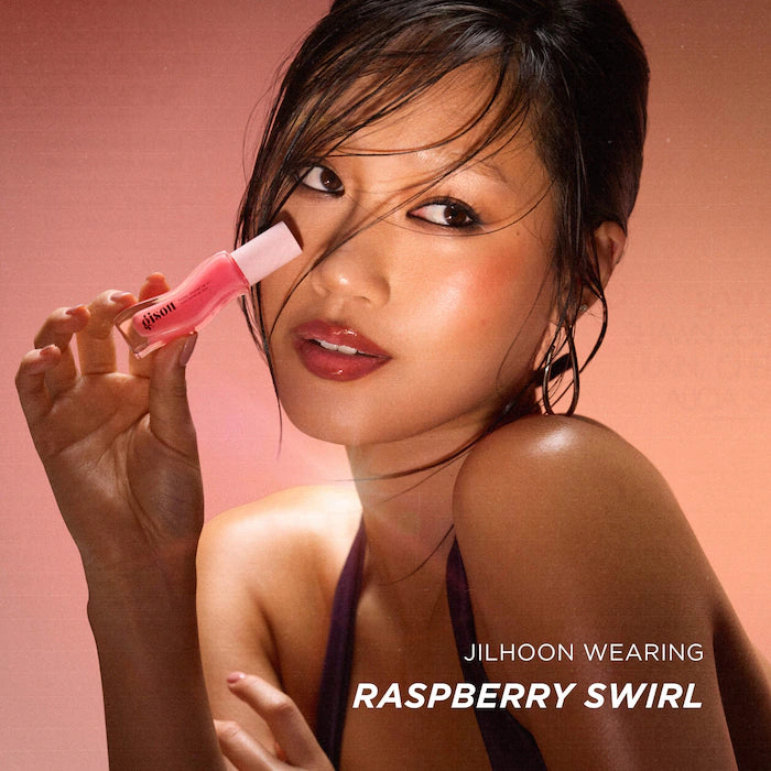 Honey Infused Hydrating Lip Oil - Raspberry Swirl - Gisou