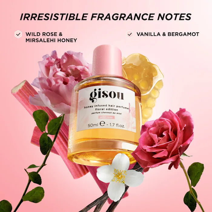 Mini Wild Rose Honey Infused Hair Perfume - Gisou