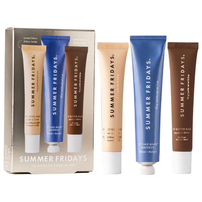 The Holiday Trio Set with Lip Butter Balm in Hot Cocoa & Toasted Marshmallow - Summer Fridays