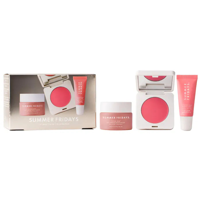 The Dewy Pink Set with mini Lip Butter Balm in Pink Sugar - Summer Fridays