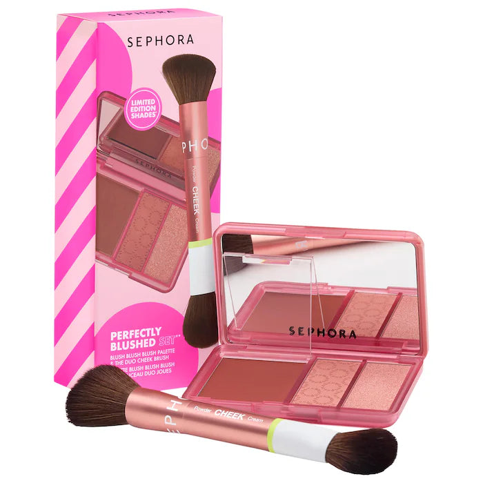 Perfectly Blushed Makeup Blush and Brush Set - Sephora Collection