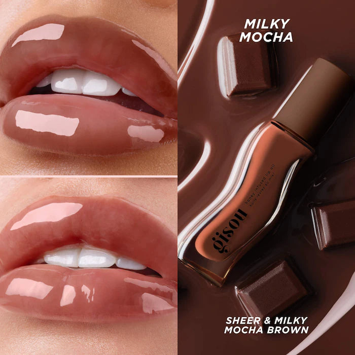 Honey Infused Hydrating Lip Oil - Milky Mocha - Gisou