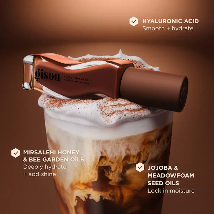 Honey Infused Hydrating Lip Oil - Milky Mocha - Gisou