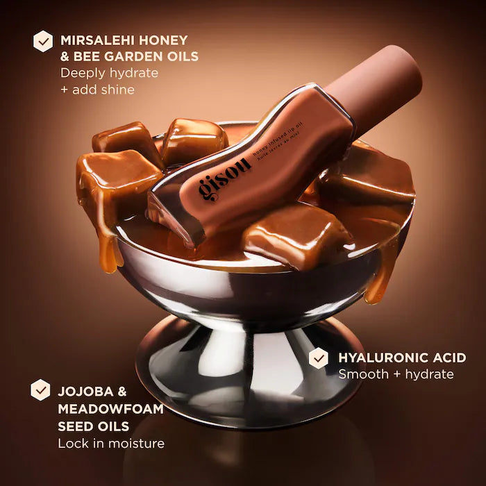 Honey Infused Hydrating Lip Oil - Sticky Toffee - Gisou