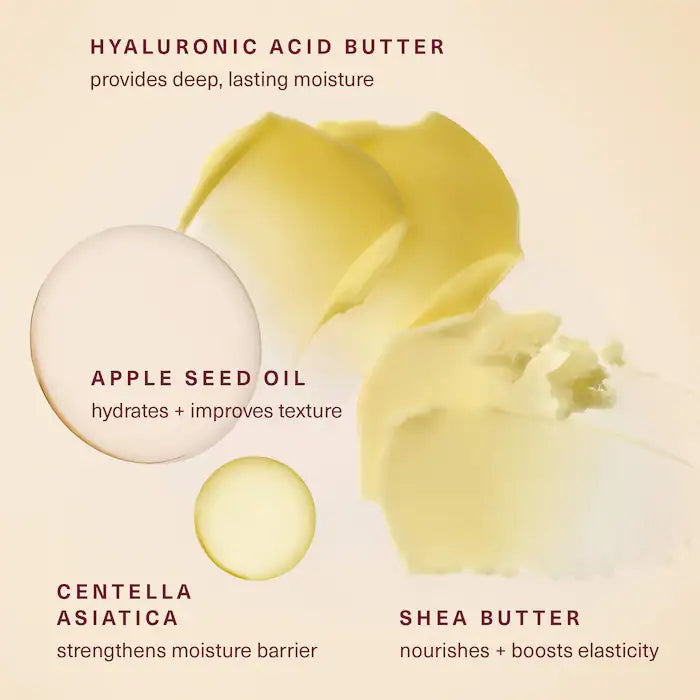 Find Comfort Lip Butter Balm + Overnight Mask with Hyaluronic Acid Butter - Rare Beauty