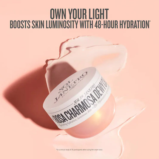 Rosa Charmosa™ Dewy Body Cream with Rosewater + Crystal Peptides - Sol de Janeiro