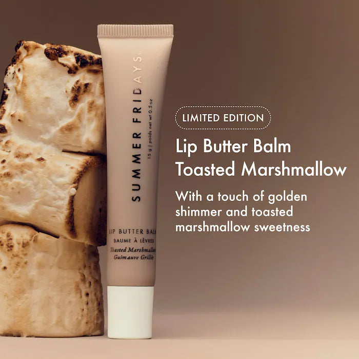 Lip Butter Balm Treatment for Hydration + Nourishing Shine - TOASTED MARSHMALLOW - Summer Fridays