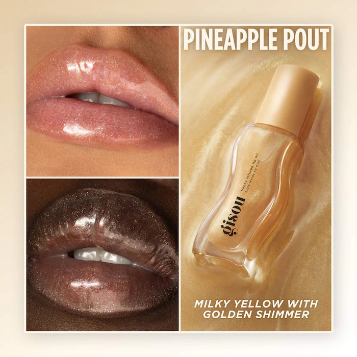 Honey Infused Hydrating Lip Oil - Pineapple Pout - Gisou