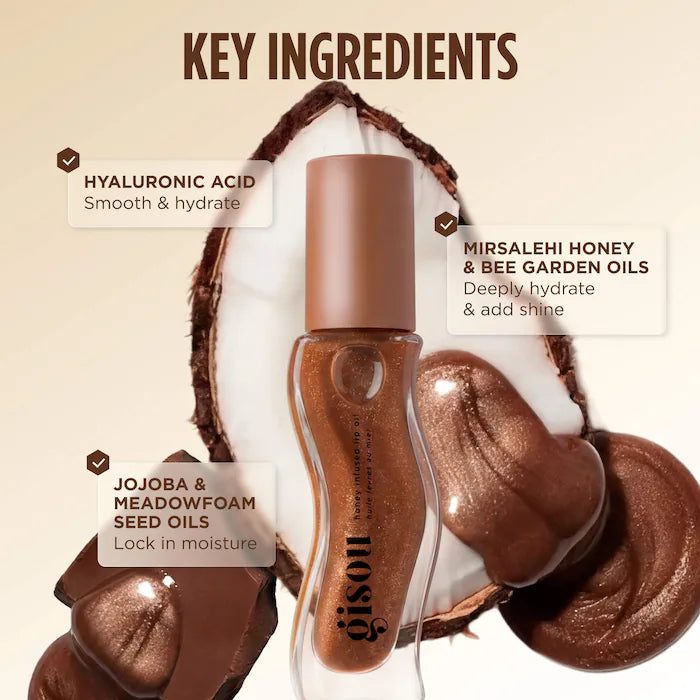 Honey Infused Hydrating Lip Oil - Coco Cacao - Gisou